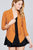 Shirring Sleeve Open Front W/label Striped Jacket