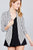 Shirring Sleeve Open Front W/label Striped Jacket