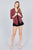 Shirring Sleeve Open Front W/label Striped Jacket