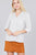 3/4 Roll Up Sleeve Front Patch Pocket Ot Print Rayon Challis Woven Shirt