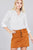 3/4 Roll Up Sleeve Front Patch Pocket Ot Print Rayon Challis Woven Shirt
