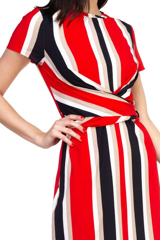 Stripe Twist Front Dress