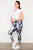 Plus Size Active Athletic Mid Rise Abstract Leggings