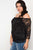 Plus Size Black Lace Off The Shoulder Top