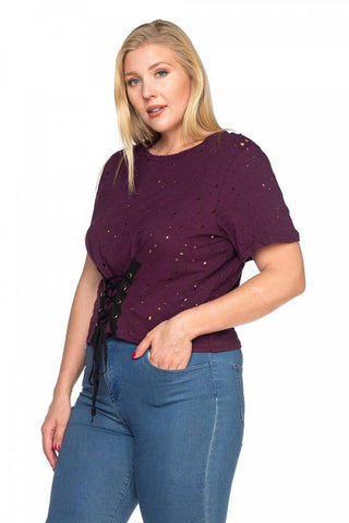 Waist Lace Up Shirts