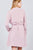 Long Sleeve Notched Collar W/waist Belt Long Jacket