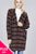 Long Sleeve Notched Lapel W/pocket Heavy Plaid Long Jacket