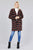 Long Sleeve Notched Lapel W/pocket Heavy Plaid Long Jacket