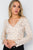 Polka Dot Long Sleeve Cropped Top