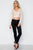 Polka Dot Long Sleeve Cropped Top