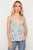 Floral Print Sage V-neck Cami Tie Top