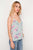 Floral Print Sage V-neck Cami Tie Top