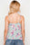 Floral Print Sage V-neck Cami Tie Top