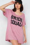 Bride Squad Graphic Short Sleeve T-shirt Dress