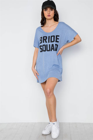 Bride Squad Graphic Short Sleeve T-shirt Dress