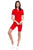 Stripe Band Top & Biker Shorts Set