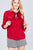 3/4 Roll Up Sleeve Ruffle Neck Contrast Tie Slub Gauze Woven Top
