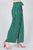 Stripe Print Waist Self Bow Tie Crepe Long Pants