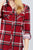 3/4 Roll Up Sleeve Front Pocket Detail Plaid Check Print Stretch Knit Shirts