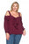 Front Bow Cold Shoulder Shirts