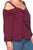 Front Bow Cold Shoulder Shirts