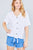 Short Dolman Sleeve V-neck W/button Detail Front Tie Rayon Spandex Cardigan