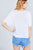 Short Dolman Sleeve V-neck W/button Detail Front Tie Rayon Spandex Cardigan