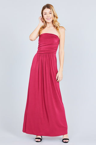 Rayon Modal Spandex Tube Top Maxi Dress