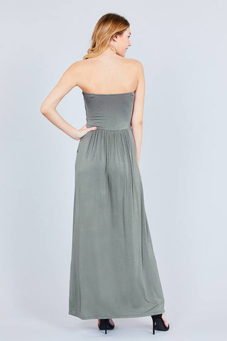 Rayon Modal Spandex Tube Top Maxi Dress