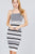 Straight Neck Multi Stripe Cami Mini Sweater Dress