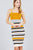Straight Neck Multi Stripe Cami Mini Sweater Dress
