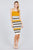 Straight Neck Multi Stripe Cami Mini Sweater Dress
