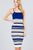 Straight Neck Multi Stripe Cami Mini Sweater Dress