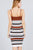 Straight Neck Multi Stripe Cami Mini Sweater Dress