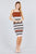 Straight Neck Multi Stripe Cami Mini Sweater Dress