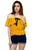 Splat Print Ruffle Cropped Shirt