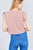Ruffle Sleeve Round Neck Front Tie Dot Print Woven Top