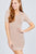 Short Sleeve Round Neck Rayon Spandex Rib Mini Dress
