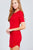 Short Sleeve Round Neck Rayon Spandex Rib Mini Dress