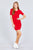 Short Sleeve Round Neck Rayon Spandex Rib Mini Dress