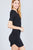 Short Sleeve Round Neck Rayon Spandex Rib Mini Dress