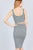 Double Scoop Neck Crop Top Pencil Midi Skirt