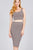 Double Scoop Neck Crop Top Pencil Midi Skirt