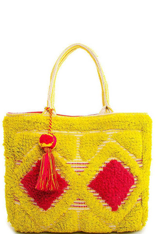 Chic Fashion Soft Tote With Tassel