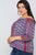 Plus Size Off-the-shoulder Multi Print Top