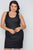 Plus Size Black Crochet Detail Denim Mini Dress