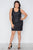 Plus Size Black Crochet Detail Denim Mini Dress