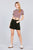 Short Crew Neck W/contrast Binding Front Tie Stripe Rayon Spandex Top