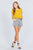 Ruffle Short Sleeve Front Tie Crinkle Gauze Woven Top