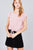 Ruffle Short Sleeve Front Tie Crinkle Gauze Woven Top